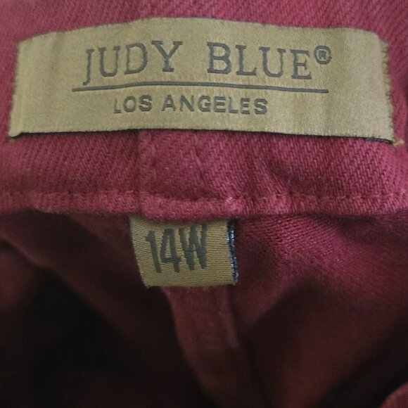 Judy Blue Pull On Double Cuff Joggers Pants Scarlet Stretch Transition Size 14W - Picture 11 of 12